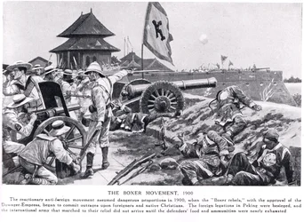 Boxerbevægelsen, illustration fra "Hutchinsons History of the Nations", ca. 1910