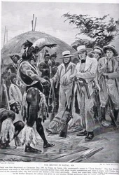 Briterne i Natal i 1824, illustration fra "Hutchinson