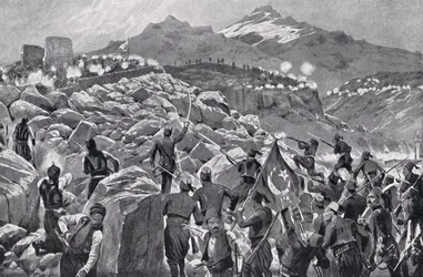 The Cretan Rebellion Against the Turks, illustration fra 