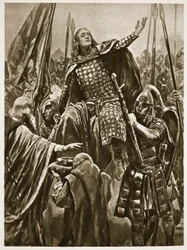 The Elevation of Edward the Elder ved hans kroning i Kingston-on-Thames, Whitsunday, fra 