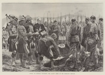 Begravelse af general Wauchope, den faldne chef for Highland Brigade