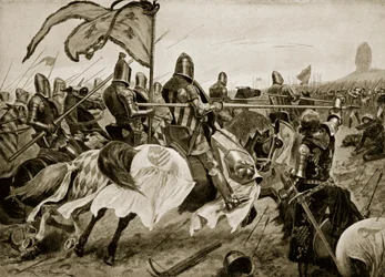 Slaget ved Crecy, 26. august 1346, illustration fra 