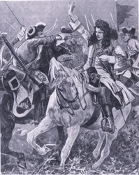 Slaget ved Malplaquet, 11. september 1709, illustration fra britiske slag på land og hav, 1915