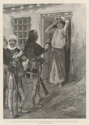 Problemet på den turkisk-serviske grænse, albanere, der kræver våben og ammunition i et serviansk hus