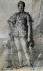 Charles, 4. jarl af Harrington (sort bly tonet i akvarel)