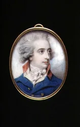 PD.195-1961 Portrætminiature af generalmajor William, Viscount Fielding, ca. 1790 (elfenben)