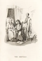 Dødens skelet og kvaksalveren. ,1827 (gravering)