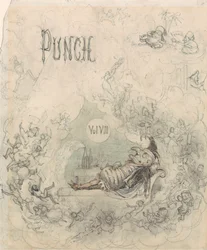 Titelblad til Punch, vol. VIII