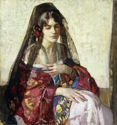 Sort Mantilla