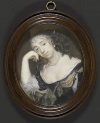 Elizabeth Dormer, grevinde af Carnarvon (d.1677) (nee Capel), ca. 1665 (kropsfarve på vellum lagt på kort)