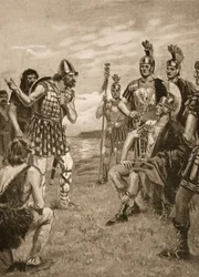 Agricola modtager en irsk konge, illustration fra 