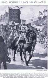 Kong Richard I leder sine korsfarere, ca. 1950