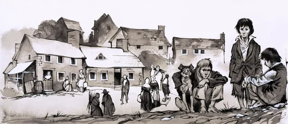 En mand hjemsøgt af fattigdom: Richard Cobden (gouache på papir)