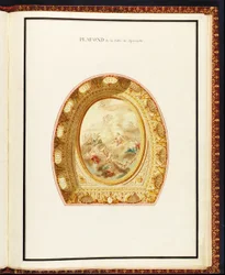 Loft i auditoriet, fra Samling af planer for Petit Trianon af Richard Mique (1728-94)
