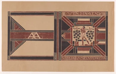 Omslagsdesign for: Wendingen, 1921 De delegerede medlemmers arbejde (titel på objekt)