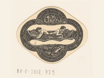 Ex libris af Ina van Eibergen Santahagens-Waller Hver dag har sine gyldne forventninger (titel på objekt)
