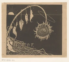 Coverdesign for: Richard Roland Holst, Udstilling af Vincent Van Goghs arv, 1892