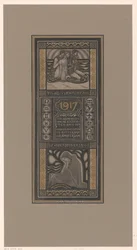 Velgørenhedskalender for 1917 Det er allerede en forventning eller en påmindelse: Velvillighedskalender til fordel for kræftinstitutioner i Rotterdam og Amsterdam (titel på objekt)
