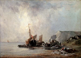 Både ved Normandiets kyst, 1823.