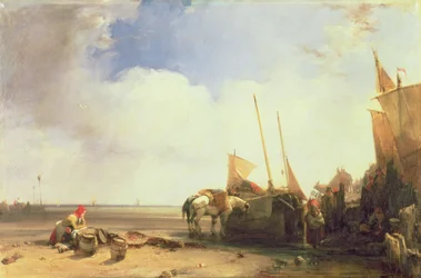 Kystscene i Picardiet, ca. 1826 (olie på lærred)