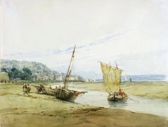 Nær Honfleur, ca. 1822 (wc over grafit på papir)