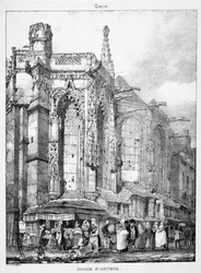 Rester og fragmenter af middelalderarkitektur: St. Sauveur-kirken, Caën.