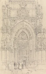 The Church of St. Wulfran, Abbeville: The North Door of the West Front
