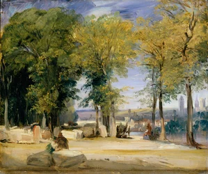 Udsigt nær Rouen, ca. 1825.