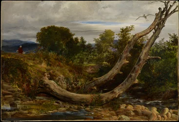 The Heron Disturbed, ca. 1850 (olie på mølleplade)