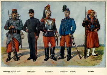 Typer af den franske hær, 1919.