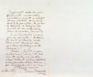 Håndskrevet brev fra Richard Wagner til Luigi Mancinelli, 10. december