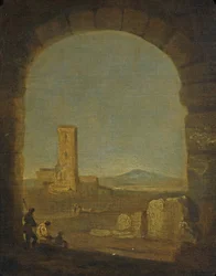 Torre del Fiscale, nær Rom, Italien, ca. 1775 (olie på lærred)
