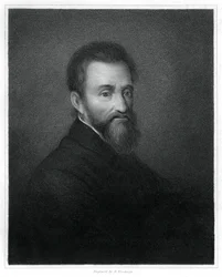 Michelangelo, italiensk renæssance billedhugger, maler, arkitekt og digter, 1833.
