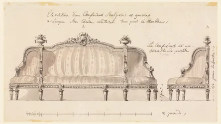 Tegning, Design til en selvsikker, ca. 1780