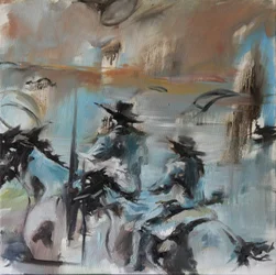 Blue Riders Overlap, 2015 (akvarel)