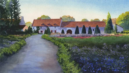 Bondegård i Loiredalen, 2011 (akvarel på papir)