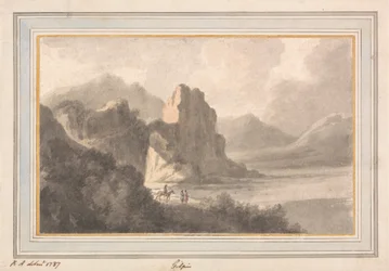 Figurer i et romantisk klippelandskab