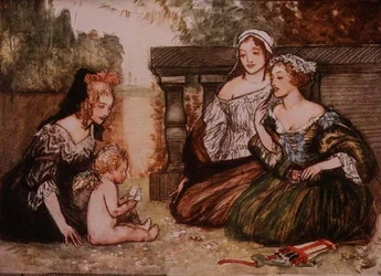 Amor og min Campaspe spillede kort om kys, fra Palgraves Golden Treasury, udgivet 1907