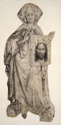 St. Veronica (vask med pen, blæk og indisk blæk på vellum)