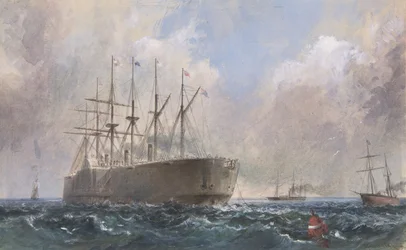 Telegrafkabelflåde til søs, 1865, 1865-66.