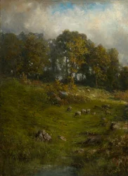A Hillside Pasture, slutningen af det 19.-begyndelsen af det 20. århundrede.