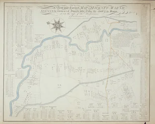 Et nyt og korrekt kort over Hackney Marsh, 1745