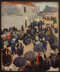 Festen i landet. Maleri af Robert Delaunay (1885-1941), Olie på lærred