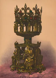 En forgyldt helligdom i sølv, 1893.