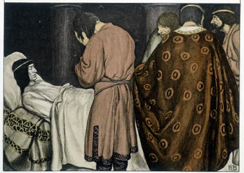 The Death of Tristan - i "" The Roman of Tristan and Iseult"", af Robert Engels