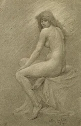 Study for Lilith, ca. 1900 (kridt på papir)