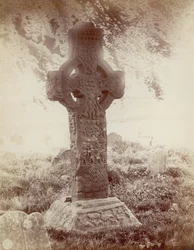 The South High Cross, Kells, Co. Meath, Irland (sepiafoto)