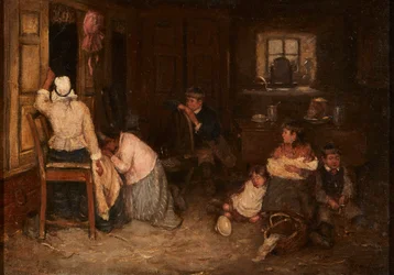 Triste nyheder (olie på lærred)