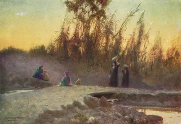 Ved brønden, c1880, 1904