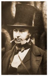Portræt af Isambard Kingdom Brunel ved affyringskæderne fra SS Great Eastern, 1857